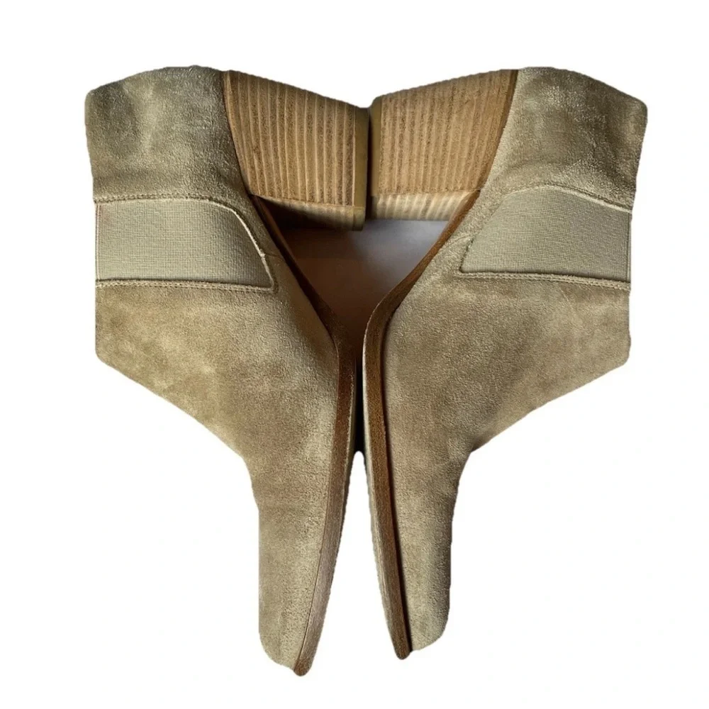 Vince Hamilton Clay Suede Leather  Pointed Toe Ankle Booties Boots Women’s Sz 7